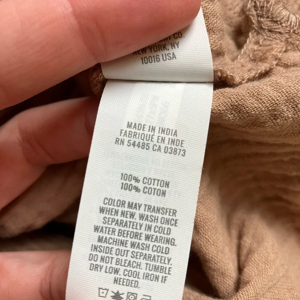 Aerie Pool-To-Party Cotton Dress Cappuccino Tan size XS - Picture 8 of 10